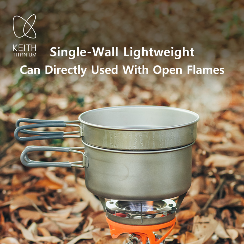 KEITH Pure Titanium 2-Piece Co - Camping Cooking Utensil Set ulasan dan harga