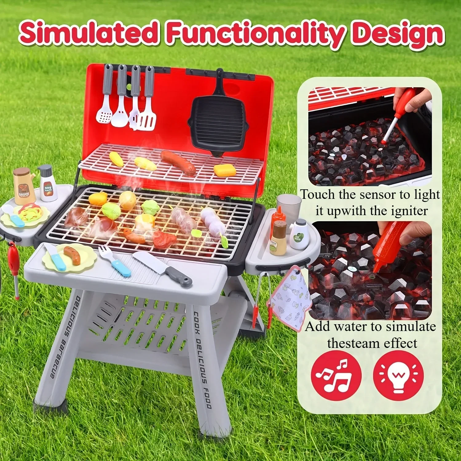 Barbecue Grill Toy Set Kids BB - Camping Cooking Gifts ulasan dan harga