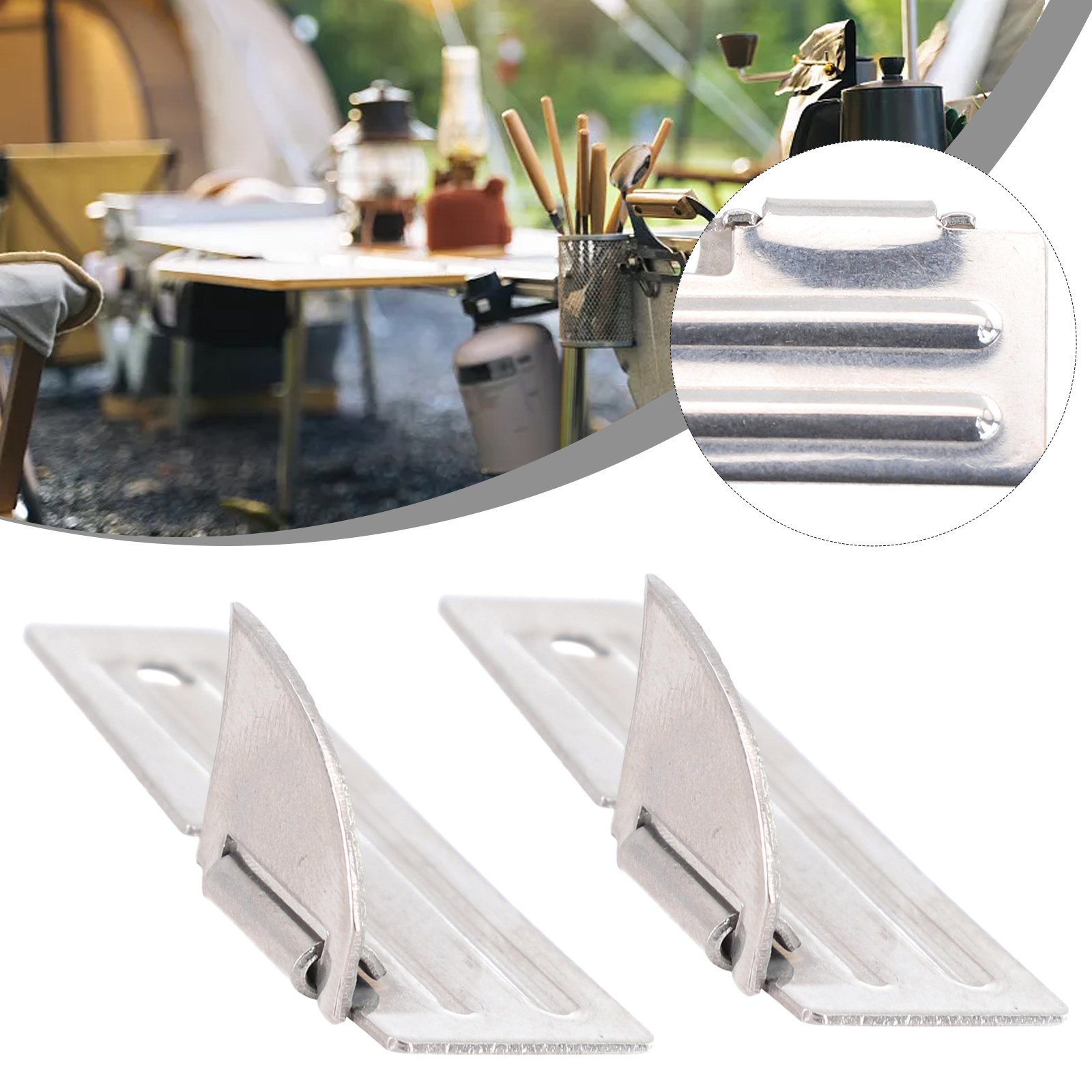 2pcs Stainless Steel Mini Fold - Camping Cooking Ware ulasan dan harga
