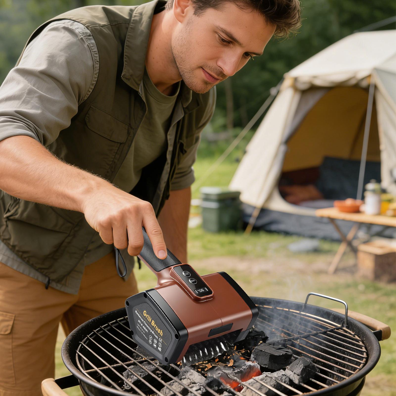 Automatic Grill Cleaner 3000mA - Camping Cooking Grate ulasan dan harga