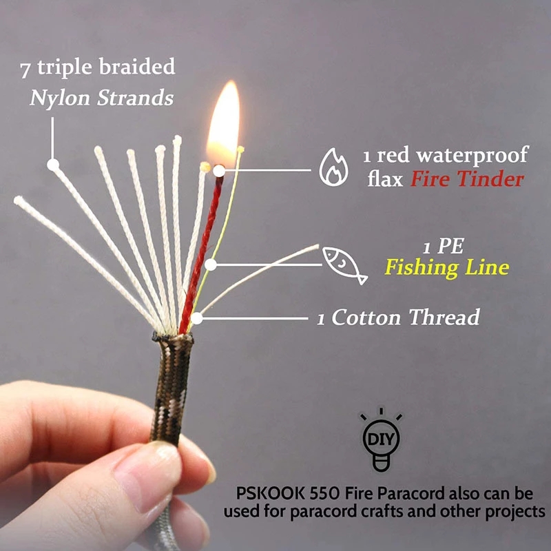 10-core Paracord 550 4mm Outdo - Camping Cooking Fire ulasan dan harga