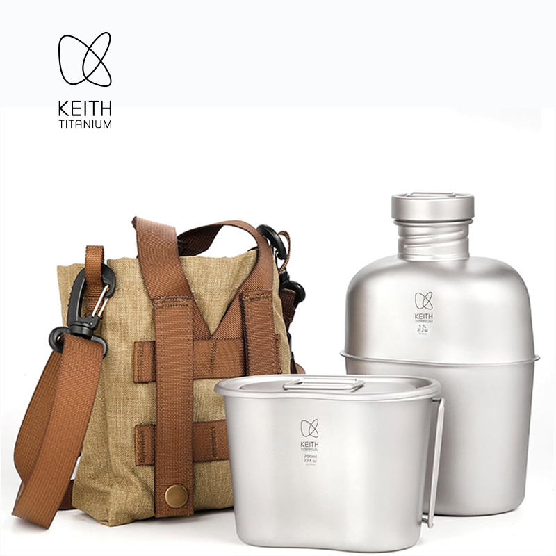 KEITH  Pure Titanium Canteen M - Camping Cooking Pot Set ulasan dan harga