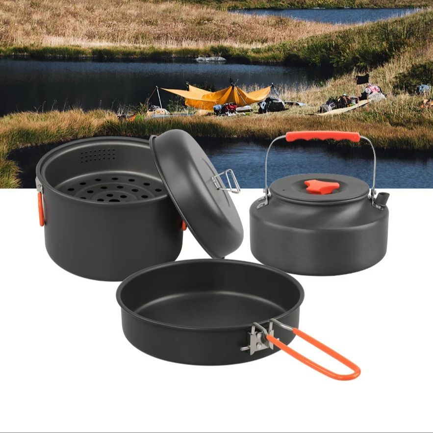 Outdoor Cookware Set Camping C - Camping Cooking Pot Set ulasan dan harga