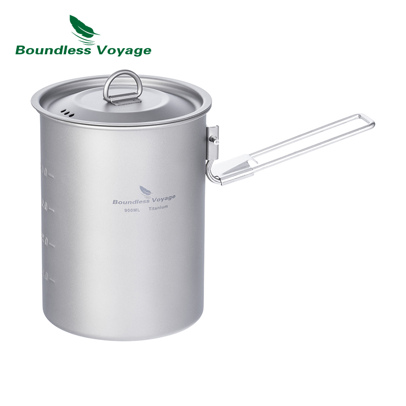 Boundless Voyage 900ml Titaniu - Camping Cooking Pot With Lid ulasan dan harga