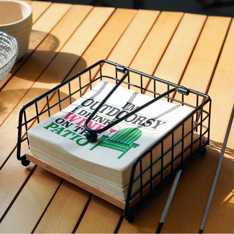 Square wooden napkin holder, s - Camping Cooking Utensil Holder ulasan dan harga