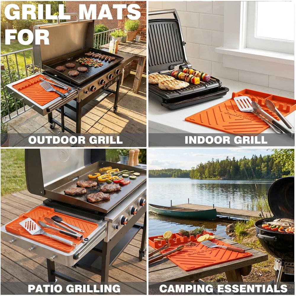 Silicone Grill Mats or Griddle - Cooking Outdoor Camping ulasan dan harga