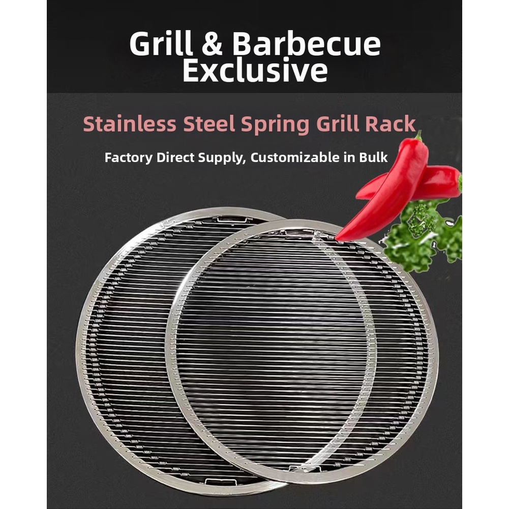 Stainless Steel BBQ Grill Net  - Camping Cooking Grate ulasan dan harga