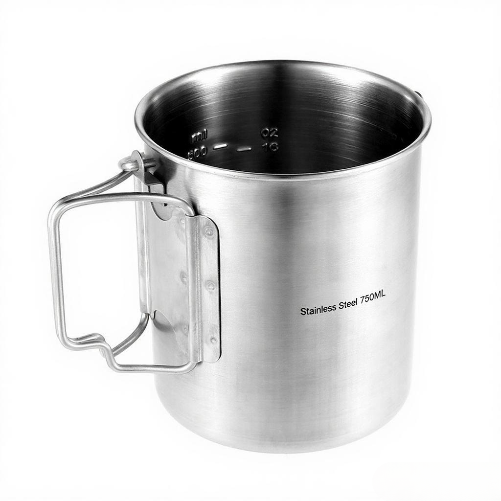 750ml Stainless Steel Pot Port - Camping Cooking Pot With Lid ulasan dan harga