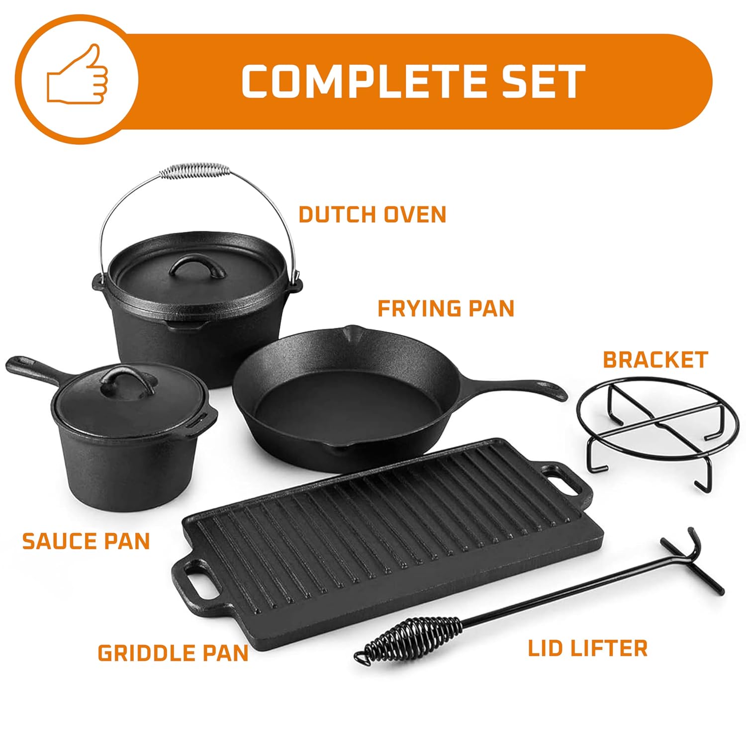 Camping Cooking Set Of 7. Pre  - Camping Cooking Pot With Lid ulasan dan harga