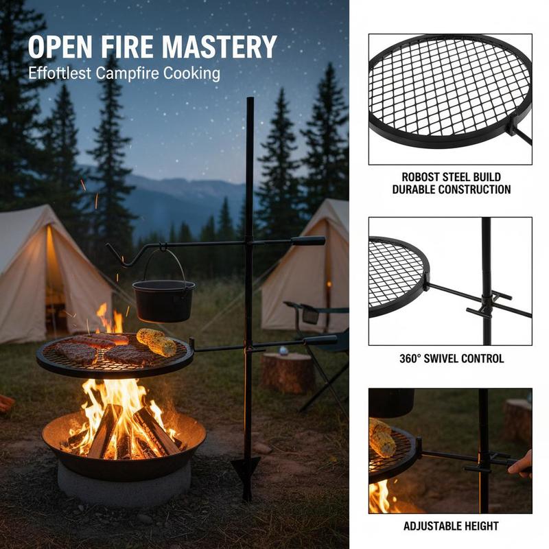 Rotating Cooking Grate 24x24 I - Camping Cooking Grate ulasan dan harga