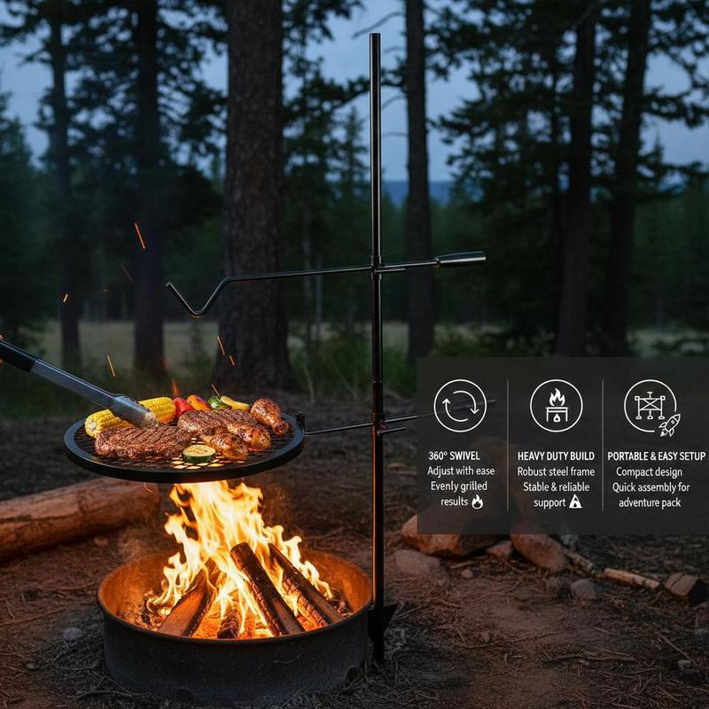 Rotating Cooking Grate 24x24 I - Camping Cooking Grate ulasan dan harga