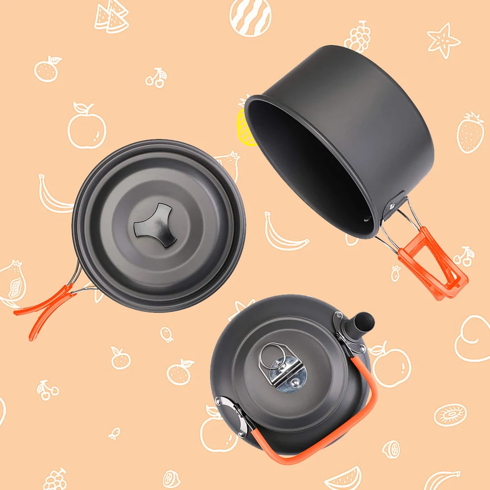 Camping Cookware Kit Kettle Po - Camping Cooking Pot Set ulasan dan harga