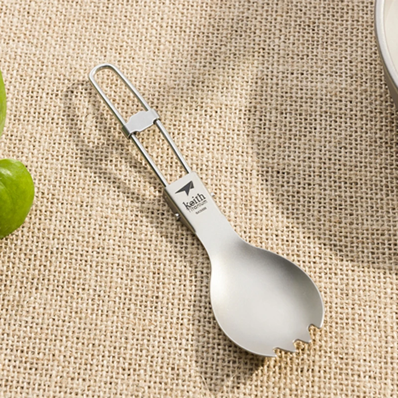 Keith Titanium Spork Foldable  - Camping Cooking Ware ulasan dan harga