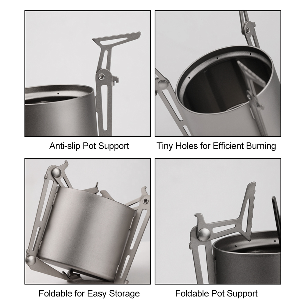 TOMSHOO Ti Alcohol Stove and L - Camping Cooking Pot With Lid ulasan dan harga