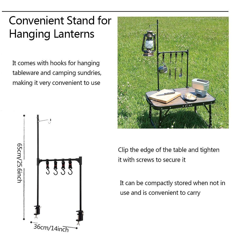 1Set Camping Portable Shelf La - Camping Cooking Utensil Holder ulasan dan harga