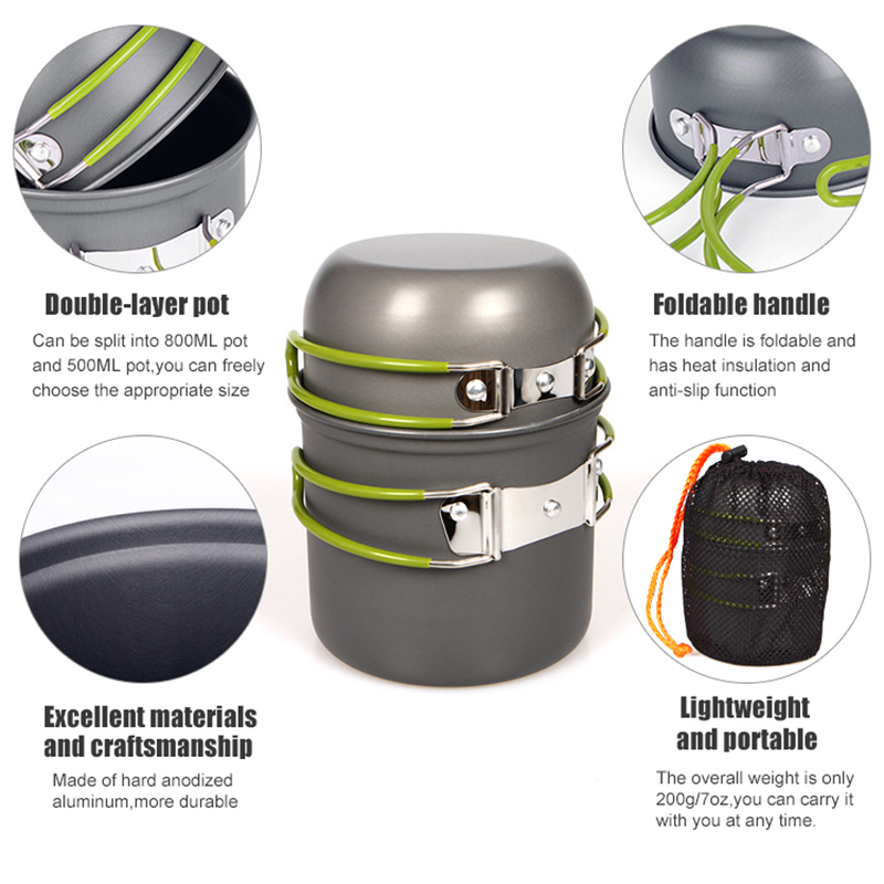 WESTTUNE Camping Pot Hiking Co - Camping Cooking Set Jetboil ulasan dan harga