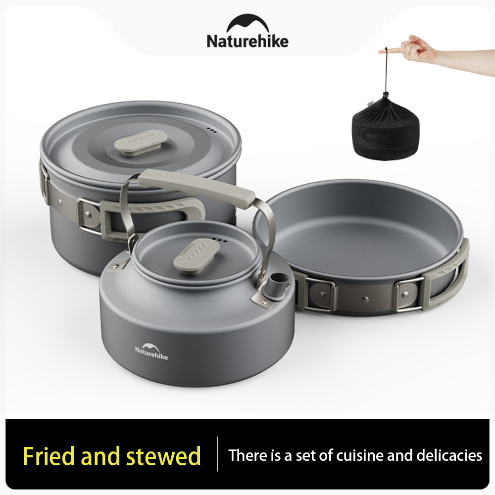 Naturehike Outdoor Pot Set,Cam - Camping Cooking Pot Set ulasan dan harga
