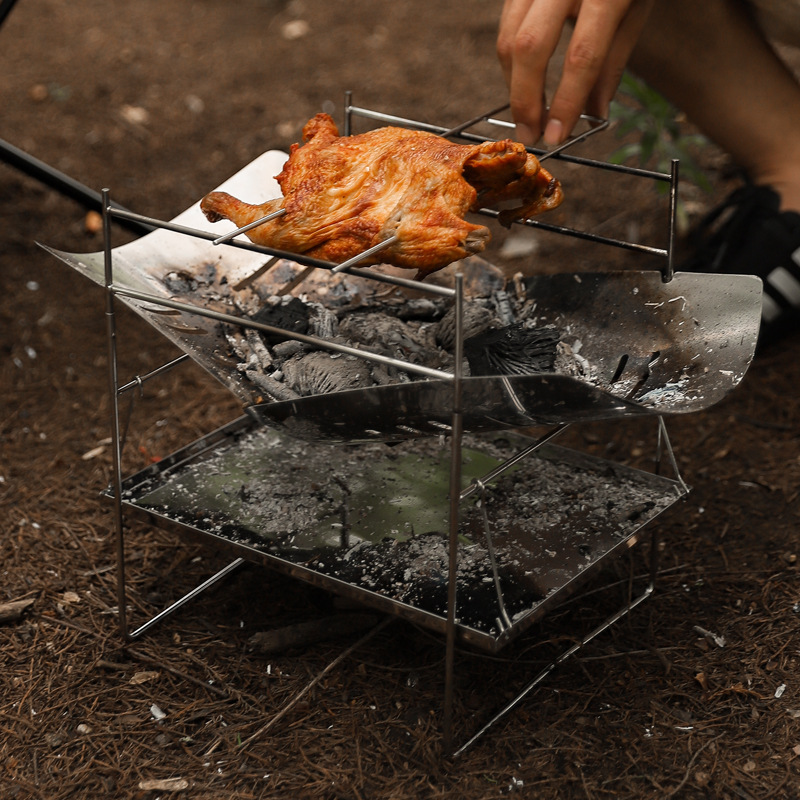 Wood Burning Camping Stove Por - Camping Cooking Grate ulasan dan harga