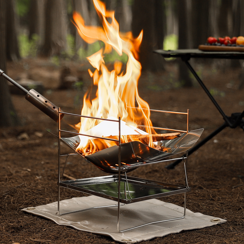 Wood Burning Camping Stove Por - Camping Cooking Grate ulasan dan harga
