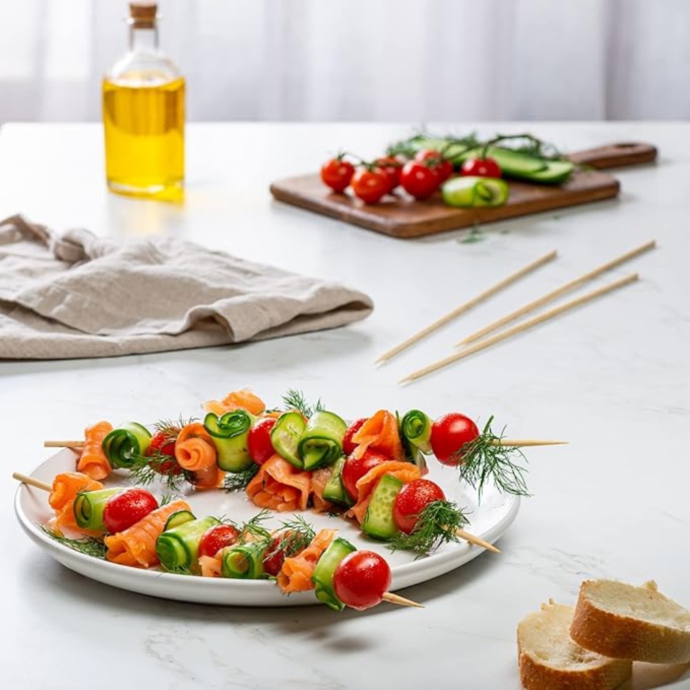 90-1350Pcs BBQ Skewers Bamboo  - Camping Cooking Grate ulasan dan harga